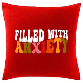 Hippowarehouse filled with anxiety Printed bedroom accessory cushion cover case 41x41cm