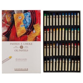 SENNELIER Cardboard Oil Pastel Set, 48 Count (Pack of 1), Multicolor