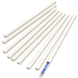 Delamu 9 Piezas Canaletas para Cables Pared de 3.2M, Protectores Autoadhesivos para Cable en Pared, Instalación Fácil De Canaleta para Cables, Gestión De Cable, 12MM*8MM*36CM, Beige