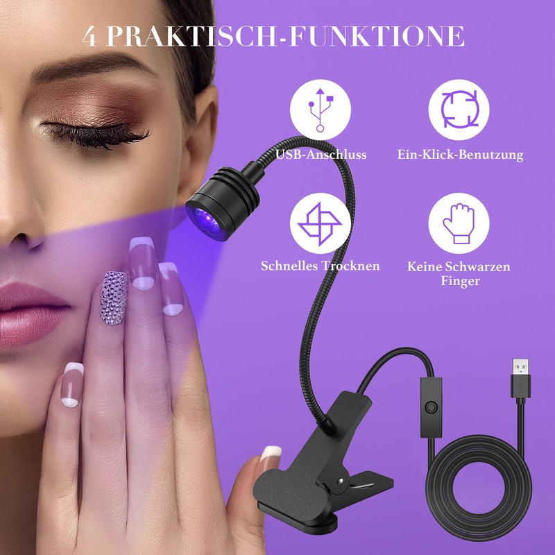 Mini UV Lamp for Nails, 5W UV Lamp for Gel