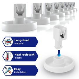 8 Pieces Dishwasher Wheels Lower Basket with the Original Code 50269771003 for Electrolux for Zanussi for Rex for Juno - Warranty 10 Years - MONTERAL