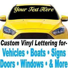 1060 Graphics - Custom Vinyl Lettering / Any Size Color Font / Design Your Own Decal / Car, Truck, Boat, Door, Window, Banner, Sign, & More / Sticker Label