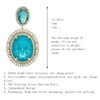 Metmolley Large Colorful Simulated Gemstone Crystal CZ Dangle Earrings for