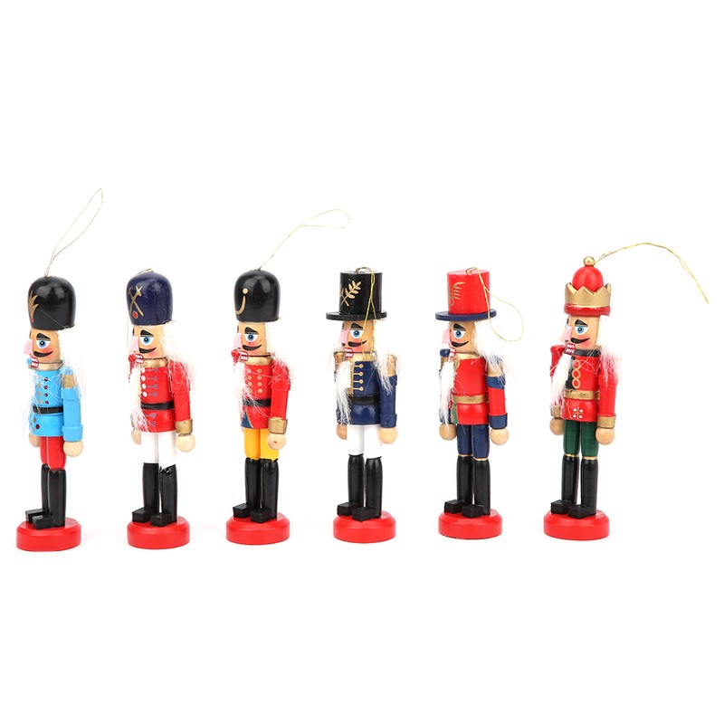 Wooden Nutcracker Doll Soldier Puppet Christmas Ornaments Decoration for Home