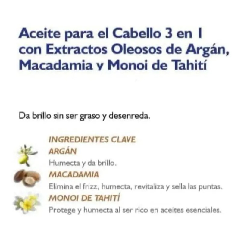 Aceite Para El Cabello 3 En 1 De 195ml Oleo