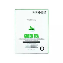 Gitah 원데이 에센셜 스킨케어 마스크팩 20ml-녹차 10매입 메디뷰 One Day Essential Skincare Mask Pack 20ml - Green Tea 10 Sheets Medivue