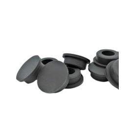 1 3/8" Rubber Hole Plugs With Compression Stem - Black Plugs for Holes - Push in Stem Bumpers (4)