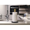 LUTAVOY Marble Paper Towel Holders Copper Plated Standing Kitchen Paper