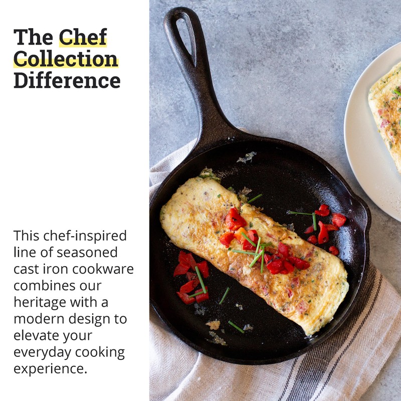 Lodge 8" Cast Iron Skillet - Chef Collection - Perfect