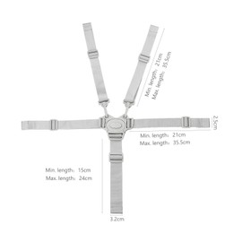 Adjustable Baby Seat Belt Baby High Chair Straps Replacement 5 Point Harness Straps Safety Harness Strap Belt for Stroller High Chair Pram Buggy