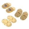 Round Edge Hinge Tray Hinge Set Brushed Solid Brass Butt
