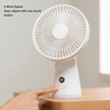 Desktop Fan Portable 5 Speed Power Display Quiet USB Rechargeable