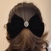 Burnaby black velvet jewelry big size hairpin / 버나비 블랙