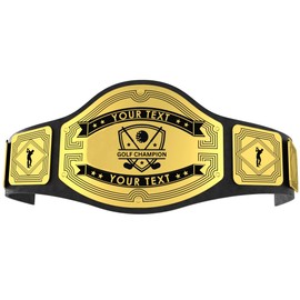 HANDSY Customized Golf Championship Belt - Ultimate Golf Trophies and Awards - Perfect for Golf Champions and Tournament Prizes (2mm Brass)