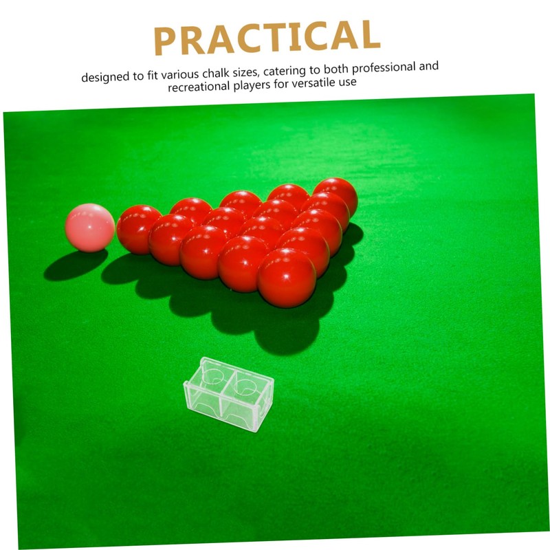 WHAMVOX 5pcs Transparent Pool Chalk Holder Lightweight Case for Billiards
