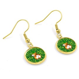 Corgie St Patrick's Day Drop Dangle Earring, Gold