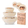 3 Pack Beeswax Cotton Bowl Covers for Bread Proofing, 8/10/12