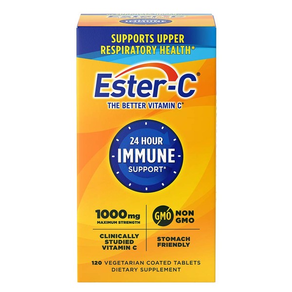 Ester-C Vitamin C 1000 mg Coated Tablets, Immune System Booster,