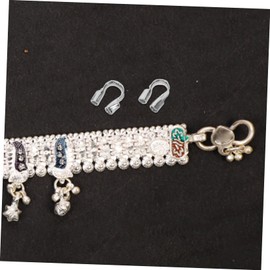 Hohopeti 100pcs DIY Jewelry Making U-Shaped Positioning Tube Wire Guardian Protector Thread Cable Guardian