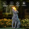 Goodeco Dog Statue with Solar Butterfly - Ideal Gifts for
