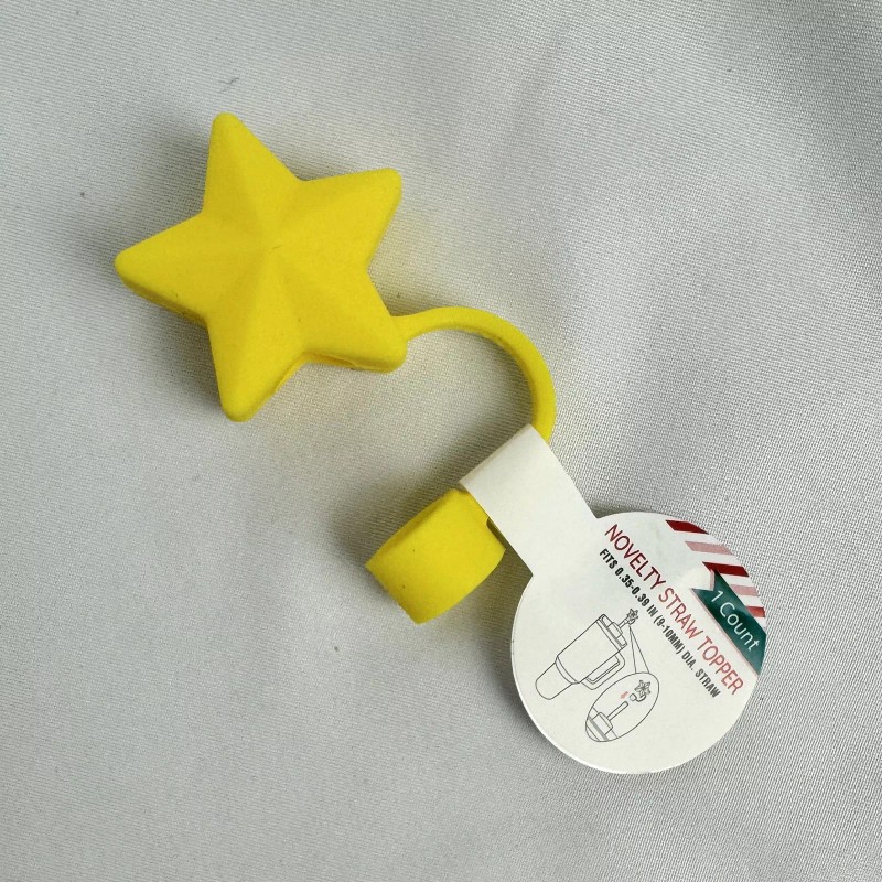 Target Christmas Holiday STAR Novelty Silicone Straw Topper Target Bullseye