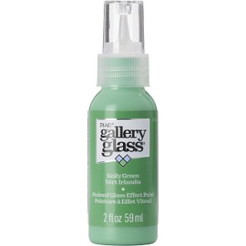 Gallery Glass, Kelly Green Stained Glass 2 fl oz Brilliant Smooth Finish Paint, Perfect for Easy to Apply DIY Arts and Crafts, 19716, 1 Count (Pack of 1)