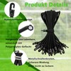 Pack of 16 Elastic Straps with Hooks, Multifunctional Expander Rope