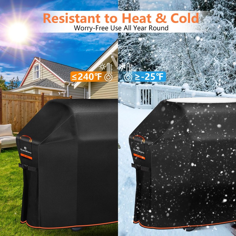 [Upgraded 1000D Heavy Duty Fabric] 58 inch Grill Cover for