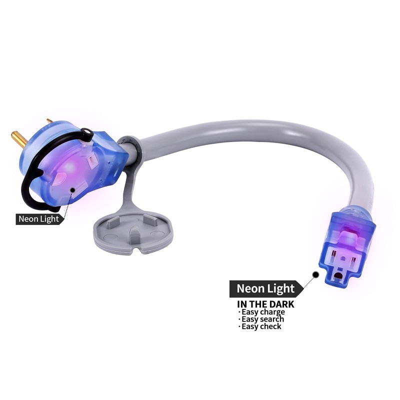 Elecstream Tech 30Amp RV/Range/Generator Power Cord, NEMA TT-30P with TT-30R