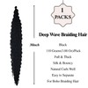 Black Boho Hair for Braiding Curly Pre stretched Braiding Hair