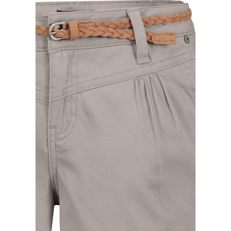 Sublevel women's stretch shorts with a braided belt. - Light