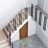 JuneFanwei 2FT White Sturdy Non-Slip U-Shaped Safety Guardrail, Equipped with