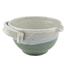 Anthony Stoneware 2-Quart Mixing Bowl, Handmade American Pottery, Teal