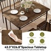 AMICLIBER 5 Piece Dining Table Set, Wood Kitchen Table and
