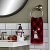 SKL Home Juego de Toallas de Mano Snowman, Rojo/Negro