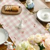 Easter Table Runner - Bunny Rabbit Floral Leaves Spring Table