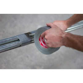 kip 326-48 Water Resistant Polythene Fabric Tape for Plaster and Stone - Strong Reinforced Tape for Masking - 50 mm x 50 m, Silver, 48 mm x 50 m