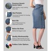 Lexi Womens Super Comfy Stretch Denim Skirt, Sk22890-potassium, 14 Plus