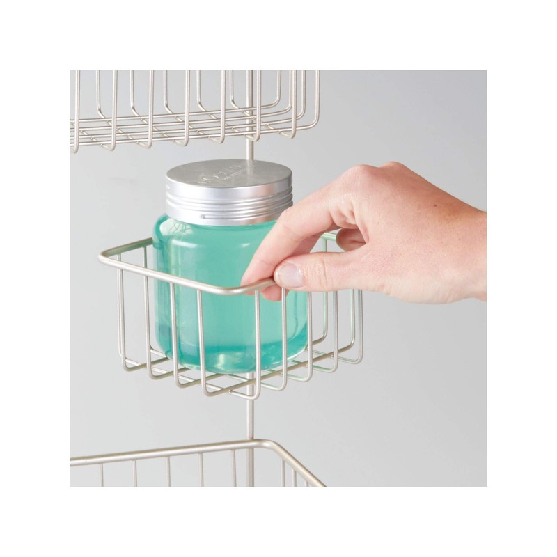iDesign The Metalo Collection Over-The-Door Hanging Shower Caddy Organizer, 22.7"