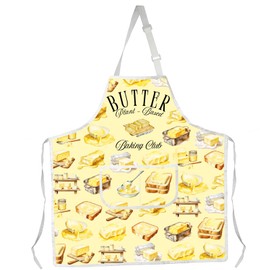 MYSOMY Butter Kitchen Apron Butter Plant-Based Baking Club Cooking Waterproof Apron for Chefs Home Cooks (Butter Apron)