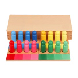 YHZAN Montessori Color Game Resemblance Sorting Task Sensorial Material Early Devlopment Toy Famlily Version