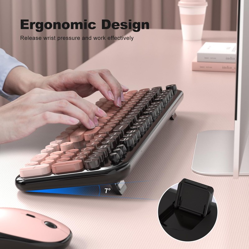 MOFII Wireless Keyboard and Mouse Combo - BlackBerry Gradient Full-Sized