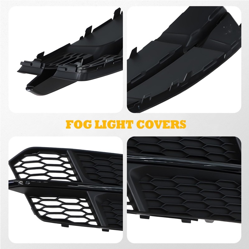 Jecoupoon Pair Fog Light Cover Compatible with S6 A6 Sedan