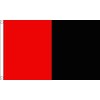 Red and Black Irish County Small Flag - 3 x