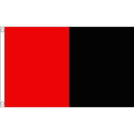 Red and Black Irish County Small Flag - 3 x 2 FT - 100% Polyester With Eyelets Banner - FlagSuperstore