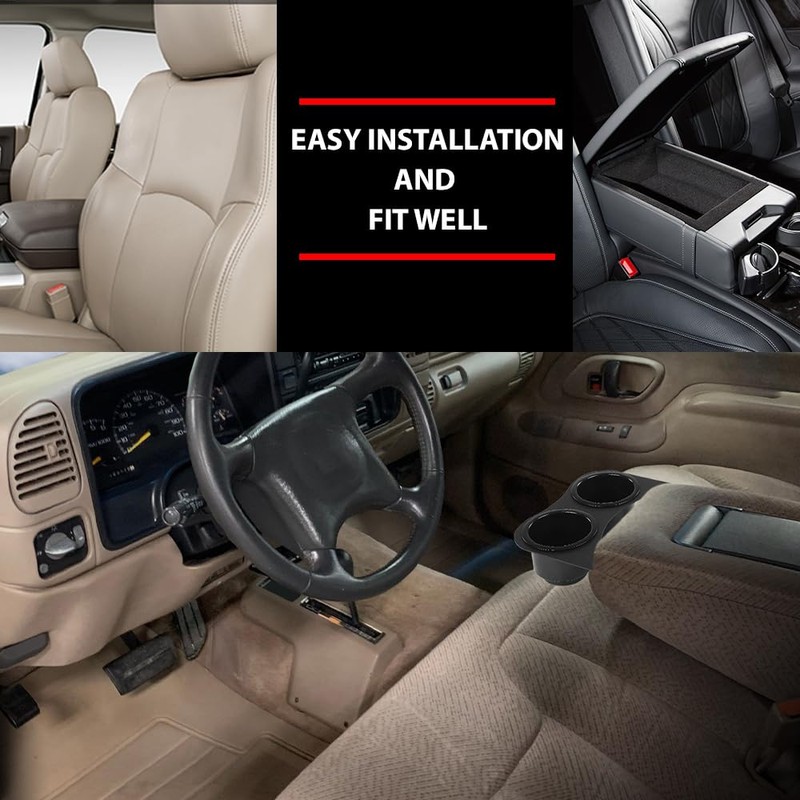 DOTCOM Armrest Center Console Cup Holder Compatible with Chevy OBS