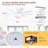 Mpayel Ceiling Fans with Lights- 52" Low Profile Indoor Ceiling