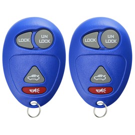 KeylessOption Keyless Entry Remote Control Car Key Fob Replacement for L2C0007T -Blue (Pack of 2)