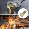 METALLIXITY Hex Head Screw Bolt (M8-1.25x25mm) 1Pcs, Brass Fully Threaded