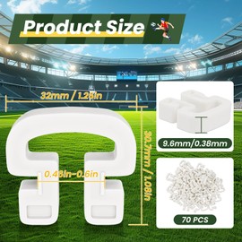 XCDBW 70 Pcs Soccer Goal Net Clips, Durable Plastic Lock Net Clip Football Accessory Replacement Stop Clips for Most Goals Soccer Training Net Attachment Systems, White